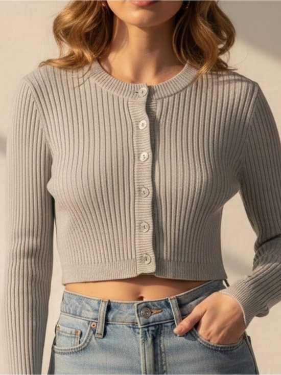 437 Tops - 437 Gaia Cardigan | Grey Size Medium